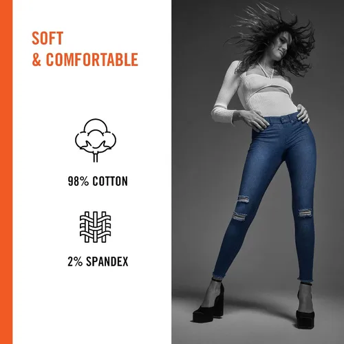 Miniatura 4 de HUE - Leggings de mezclilla para mujer