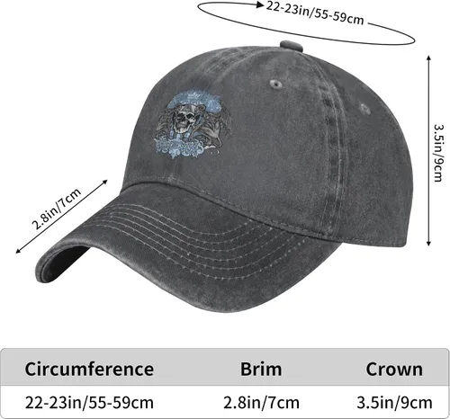 Miniatura 8 de Cowboy Hat Trendy Hats for Man and Women Djustable Four Season Outdoor Baseball Cap of Hell Skull with Angel Deep Heather