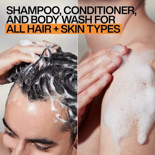 Miniatura 4 de Redken Brews Champú, acondicionador y gel de baño 3 en 1 para hombre Limpiador multiusos para el cabello y el cuerpo para hombres Hidrata