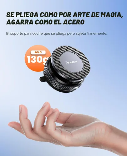 Miniatura 7 de Jononser Soporte de teléfono de succión para salpicadero/parabrisas de automóvil, soporte magnético ajustable de 360° para automóvil, soporte