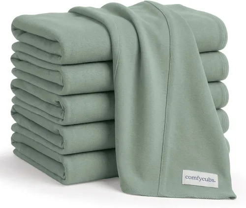 Miniatura 15 de Comfy Cubs - Juego de 10 paños para eructos de bebé - Grandes, 6 capas, 100% algodón ultraabsorbente para baba, saliva y desordenes de bebés recién