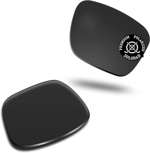 SOLODAD Lentes de repuesto para gafas de sol Oakley Holbrook XL OO9417 polarizadas, negro carbón (sin grabado polarizado), Negro carbón - Polarizado