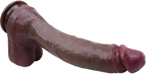 Consolador marrón realista que se siente como la piel, consoladores de silicona de 8.66 pulgadas con fuerte ventosa, consolador gay, consolador
