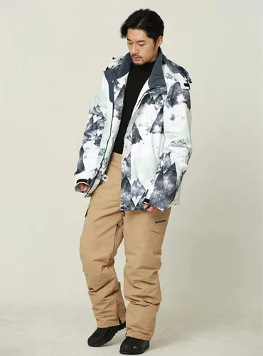 Miniatura 3 de YEEFINE Traje de esquí para hombre, chaqueta de esquí y pantalones, impermeable, traje de nieve para exteriores, cálido invierno, chaquetas