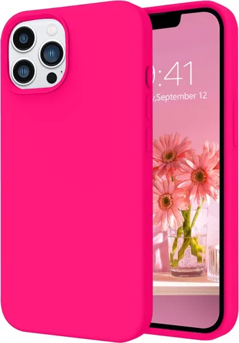 Miniatura 17 de Telaso Funda para iPhone 13, silicona líquida de goma de gel suave para iPhone 13, funda delgada con forro de microfibra a prueba de golpes, fundas