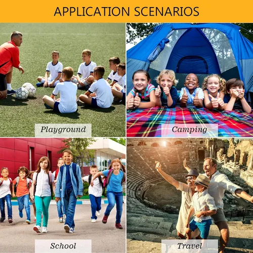 Miniatura 7 de Weewooday Silbato de emergencia con llavero, silbato de supervivencia de emergencia, silbato de seguridad de sonido fuerte para camping, senderismo