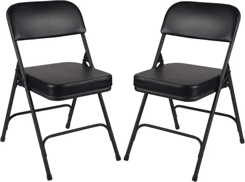 OEF Furnishings Serie OEF3200 Sillas plegables de vinilo de alta calidad, resistentes, de grado industrial, asiento ultra acolchado de 2 pulgadas,