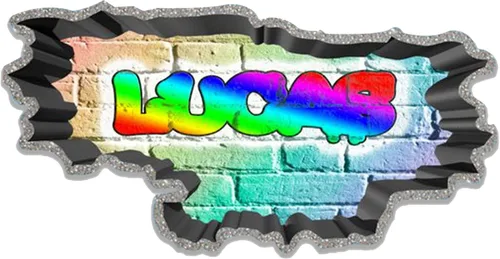 Miniatura 22 de Calcomanía de pared de graffiti con borde de hormigón profundo, calcomanía de vinilo personalizada (MYS107-S)