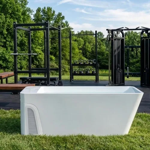 Empava Bañera fría inteligente con enfriador | Baño de hielo de 37 °F para atletas y biohackers | Control WiFi, bañera acrílica silenciosa para