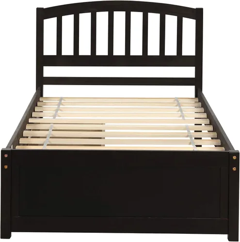 Miniatura 3 de Harper & Bright Designs Cama de plataforma baja tamaño individual para niños con cajones de almacenamiento, marco de cama de plataforma de madera