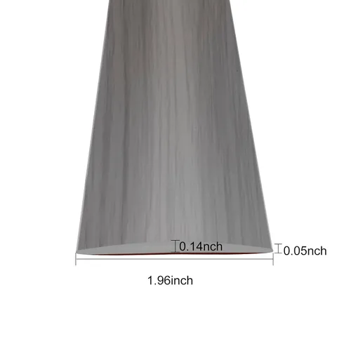 Miniatura 4 de Tira de transición de suelo autoadhesiva, tira de cubierta plana laminada para el suelo, tira divisora plana de vinilo de 2 pulgadas de ancho, Gris