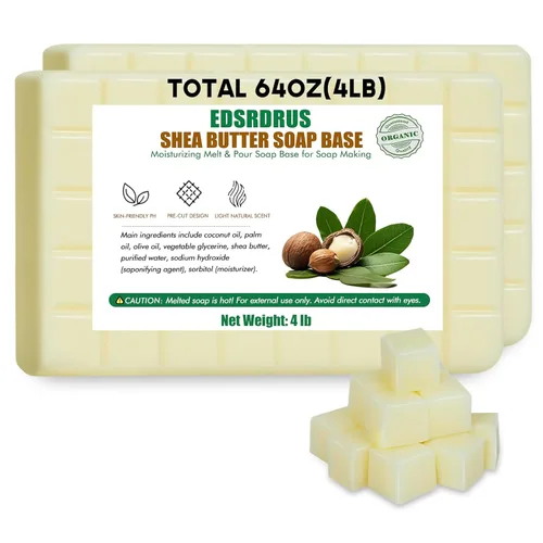 Miniatura 29 de EDSRDRUS Base de jabón aromática de 2 libras, hecha a mano con miel y aceite de coco, base de jabón hidratante para derretir y verter