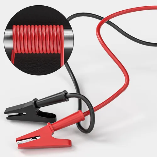 Miniatura 4 de Goupchn Clips de cocodrilo de doble extremo para cables de prueba eléctrica con clips de cobre flexibles de envoltura completa 5 piezas para pruebas