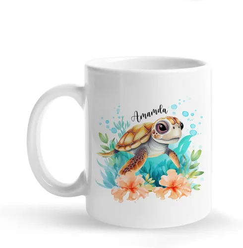 Miniatura 19 de Taza de café personalizada con loro en un bosque tropical, tazas personalizadas de animales, taza con nombre personalizado para cumpleaños