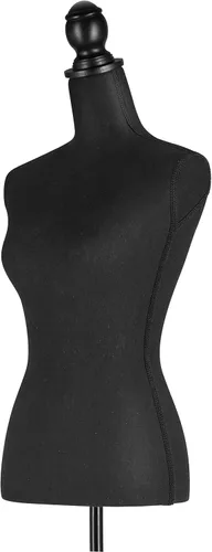 Miniatura 2 de Maniquí de cuerpo de maniquí de altura ajustable con trípode para ropa, vestido de mujer, exhibición de joyas, color negro