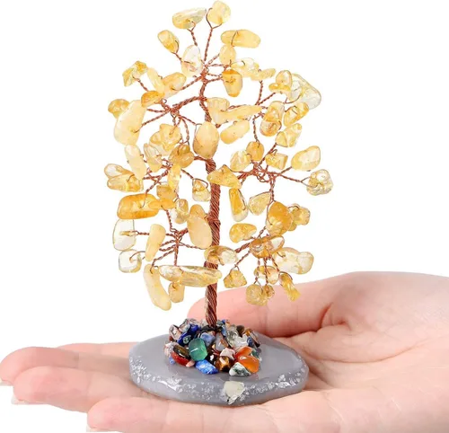 Miniatura 9 de Ciana Árbol de la vida de chakras, árbol de cristal de aventurina para energía positiva, piedras curativas, decoración de Feng Shui Árbol