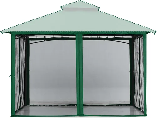 Miniatura 9 de MASTERCANOPY Carpa de patio con mosquitera, paredes de pantalla (10x10, Café)