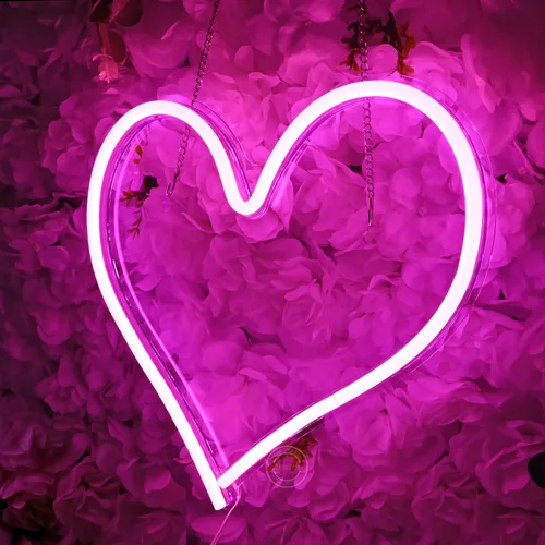 Miniatura 6 de Britrio - Letrero de luz de neón LED para colgar en la pared de dormitorio, sala de estar, habitación de los niños, decoración del hogar, luz Rosado