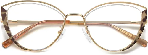 MORESHINE Lentes de bloqueo de luz azul de ojo de gato para mujer, anteojos para lectura/computadora/TV/teléfonos, fatiga ocular Leopardo