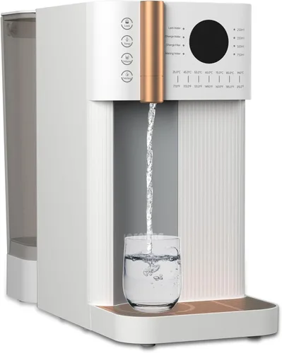 ICEPURE Sistema de filtración de agua de ósmosis inversa de mostrador Certificado NSF/ANSI 58, Filtro compuesto de 4 etapas, proporción pura a