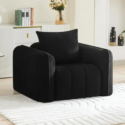 Miniatura 16 de Sofá Loveseat Sin Armazón de 66'', Sofá de 2 Plazas con Asientos Profundos Acolchados con Reposabrazos Redondeados, Sofá Nube de Pana Tapizado