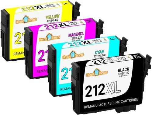 Miniatura 2 de Houseoftoners Cartuchos de tinta remanufacturados para Epson 212XL, repuesto de alto rendimiento para Epson 212XL Workforce WF-2830, WF-2850