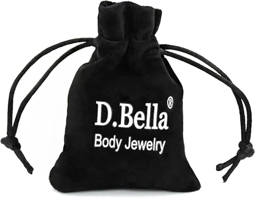 Miniatura 3 de D.Bella 18g Anillo de nariz transparente retenedor Bioflex en forma de L, anillos de nariz en forma de L, perno de piercing, joyería de punta plana