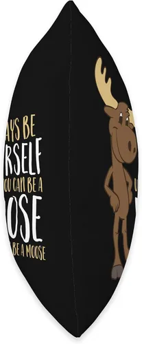 Miniatura 2 de Cute Moose Gifts And Tees Always Be Yourself a menos que puedas ser un alce almohada de 15.7 x 15.7 in, multicolor