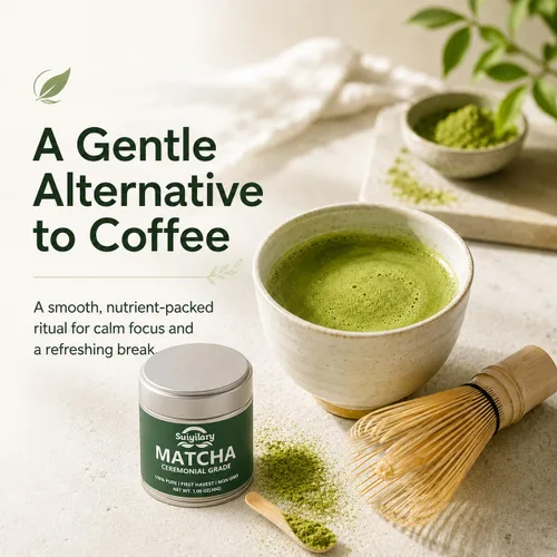 Miniatura 4 de Polvo de té verde matcha de grado ceremonial, té verde en polvo premium de primera cosecha – 100% puro té matcha, vegano, sin gluten, sin azúcar