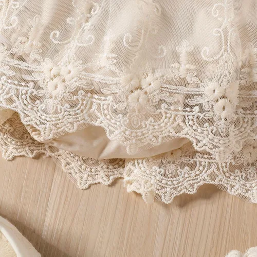 Miniatura 6 de AWIBMK Traje de bebé de primer cumpleaños para niña, vestido de encaje para bebé, bohemio, arcoíris, minifalda, tutú con diadema para sesión de fotos