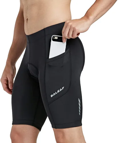 Miniatura 7 de baleaf - Pantalones cortos acolchados para ciclismo de bicicleta para hombre, para ciclismo en carretera, con bolsillos, UPF 50+, accesorios MTB