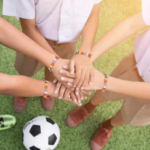 Miniatura 4 de 300 cuentas de bolas deportivas para hacer joyas, cuentas de arcilla polimérica deportiva a granel, béisbol, baloncesto, fútbol, voleibol, softbol