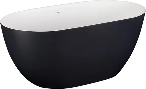 Miniatura 4 de Signature Hardware 480481 Catino - Bañera de superficie sólida de 59 pulgadas, color negro mate