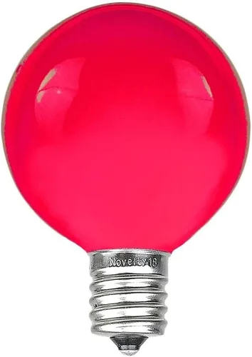 Miniatura 11 de Novelty Lights Paquete de 25 bombillas G40 multicolor para exteriores, bombillas incandescentes de vidrio con 3000 horas de vida útil, bombillas