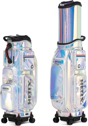 Miniatura 8 de HELIX -Bolsa de carrito de golf de golf, fácil de transportar, bolsa retráctil para carrito de golf con chasis de ruedas de bloqueo y empuñadura