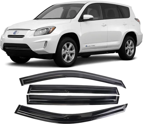 Miniatura 19 de Juego de 4 viseras adhesivas para ventana, deflectores, protectores contra la lluvia, compatible con Toyota Sienna 94153 2004-2009