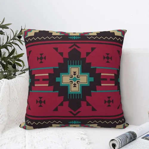 Miniatura 5 de IVSYCOF Fundas de almohada decorativas estilo sudoeste azteca para nativos americanos, funda de cojín cuadrado para sofá de casa, funda de cojín