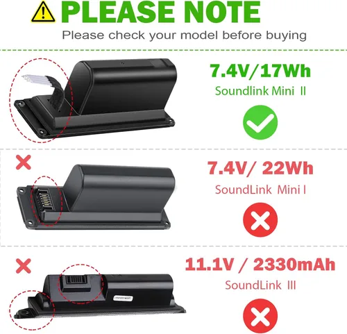 Miniatura 2 de Fancy Buying 2297mAh 088796 088789 088772 080841 - Batería de repuesto para Bose Soundlink Mini 2 / Soundlink Mini II Series, requiere soldadura