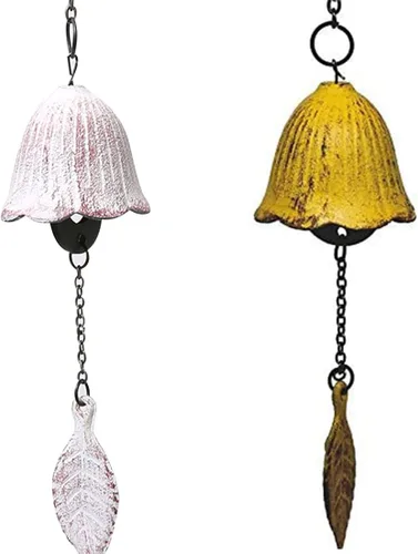 Miniatura 10 de 1 campanilla de viento tradicional japonesa de la suerte para exteriores, Iwachu de hierro fundido bendice templo, campanas de viento pequeñas