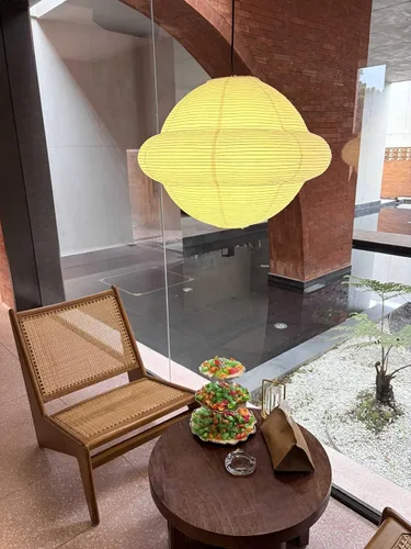 Miniatura 3 de Pantalla de lámpara de papel, pantalla colgante de linterna de papel plegable blanca, faroles de techo para dormitorio, apartamento