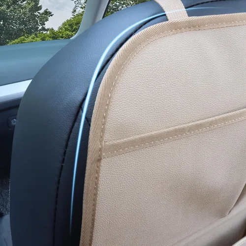 Miniatura 4 de Organizador de asiento trasero de automóvil para niños, bolsa de almacenamiento para asiento trasero de automóvil con 3 bolsillos, 2 soportes