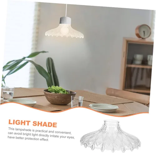 Miniatura 6 de Uonlytech Cubierta de la lámpara de la lámpara de pie de cristal Reemplazo de la pantalla Fácil de usar Ahorra tiempo esfuerzos
