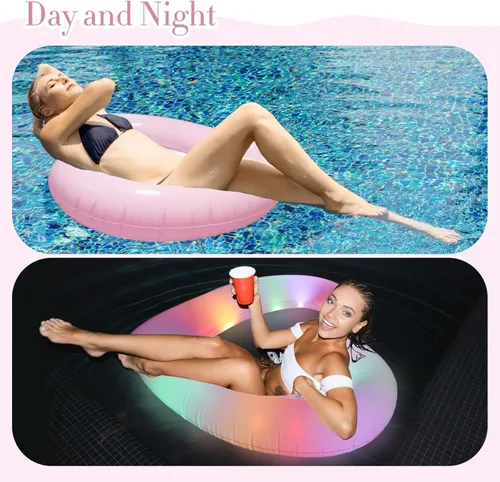Miniatura 3 de Inflatable Heart Pool Float, Sweet Love Swim Rings Float Loungers Tube for Summer Water Fun Beach Party Toys for Adults