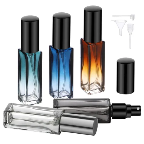 Miniatura 18 de Botellas de perfume Segbeauty para viaje, recargables, de 10 ml, contenedores de perfume de vidrio con embudo y pipeta, 5 unidades, 10