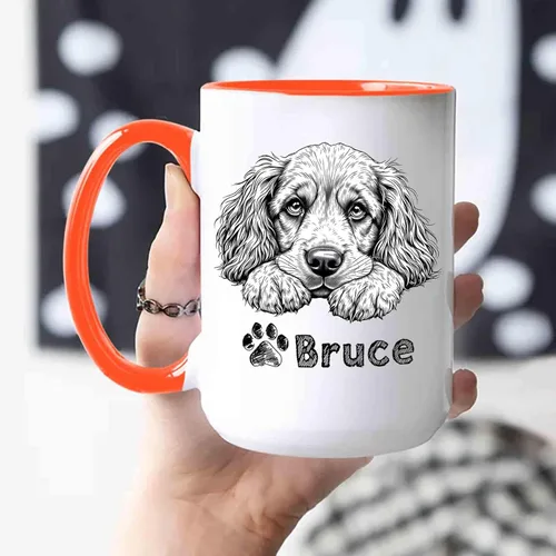 Miniatura 6 de Taza de café de perro Cocker Spaniel americano con nombre personalizado, tazas personalizadas de perro Cocker Spaniel americano, regalos de Cocker
