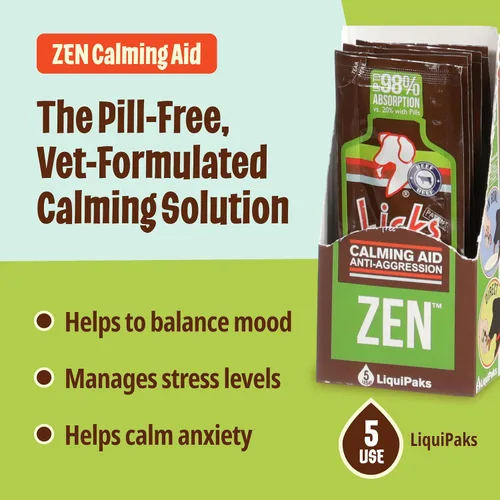 Miniatura 3 de Licks Pill Free Zen Dog Calming - Suplementos calmantes para comportamiento agresivo y nerviosismo - Golosinas calmantes para perros para aliviar