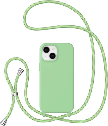 Miniatura 76 de ZTOFERA Funda Crossbody para iPhone 15 Pro con Correa de Cordón Ajustable, Funda Suave de Silicona Líquida para iPhone 15 Pro 6.1 pulgadas - Rosa