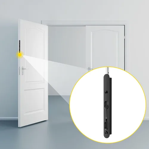 Miniatura 6 de Blulu 2 piezas de 18 pulgadas de pestillo de descarga con palanca abatible extendida para puerta doble, herrajes de cerraduras de puerta francesa
