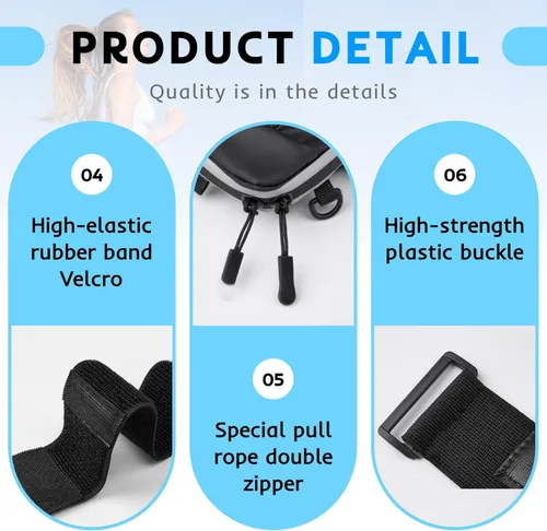 Miniatura 4 de Brazalete para correr, correa deportiva ajustable para correr, brazalete de entrenamiento para iPhone, bolsa de celular para ejercicio para hombres