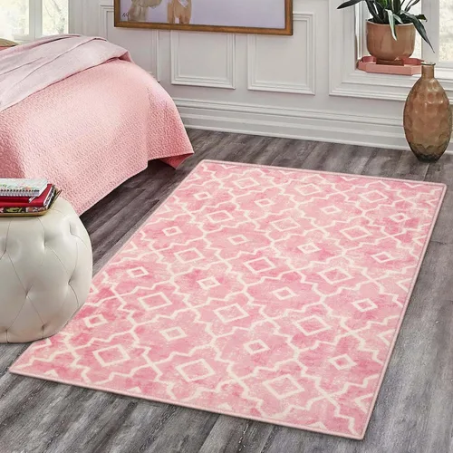 Miniatura 22 de Moynesa Alfombra marroquí lavable de 2 x 3 pulgadas, pequeña, azul, para cocina, baño, suave, antideslizante, de pelo bajo, moderna, geométrica